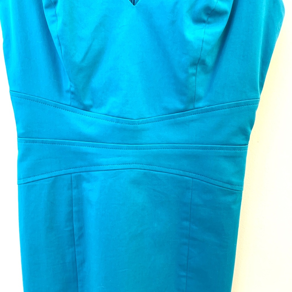 EUC- Turquoise fitted Bebe dress - Picture 2 of 5